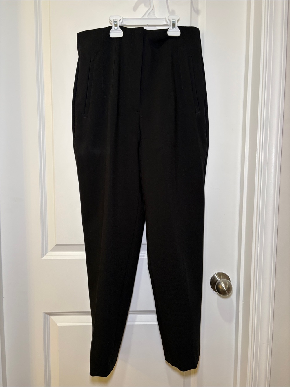 Zara Black High-Waist Tapered Trousers